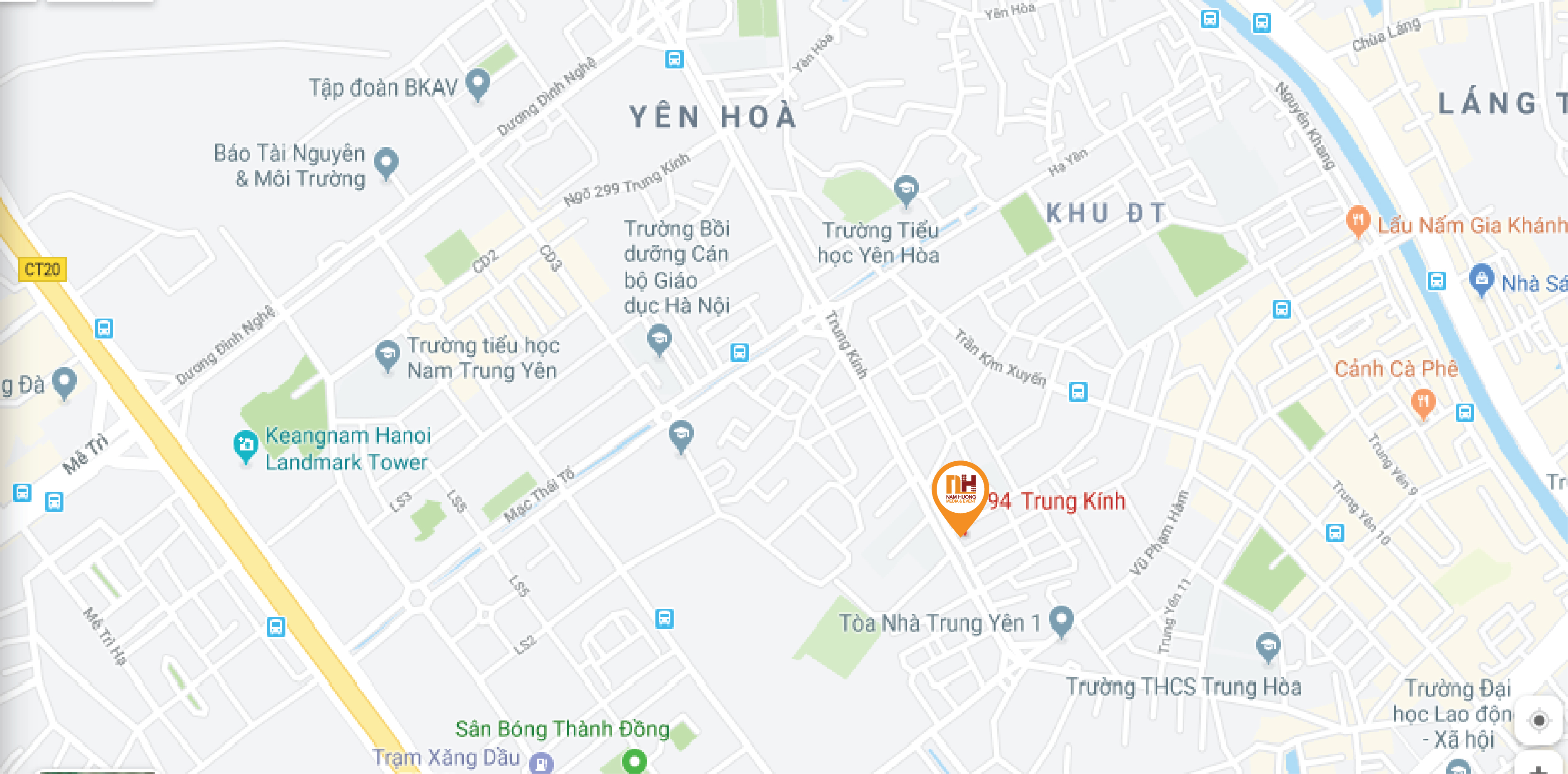 HN: 94 Trung Kính, phường Yên Hòa, quận Cầu Giấy, Hà Nội