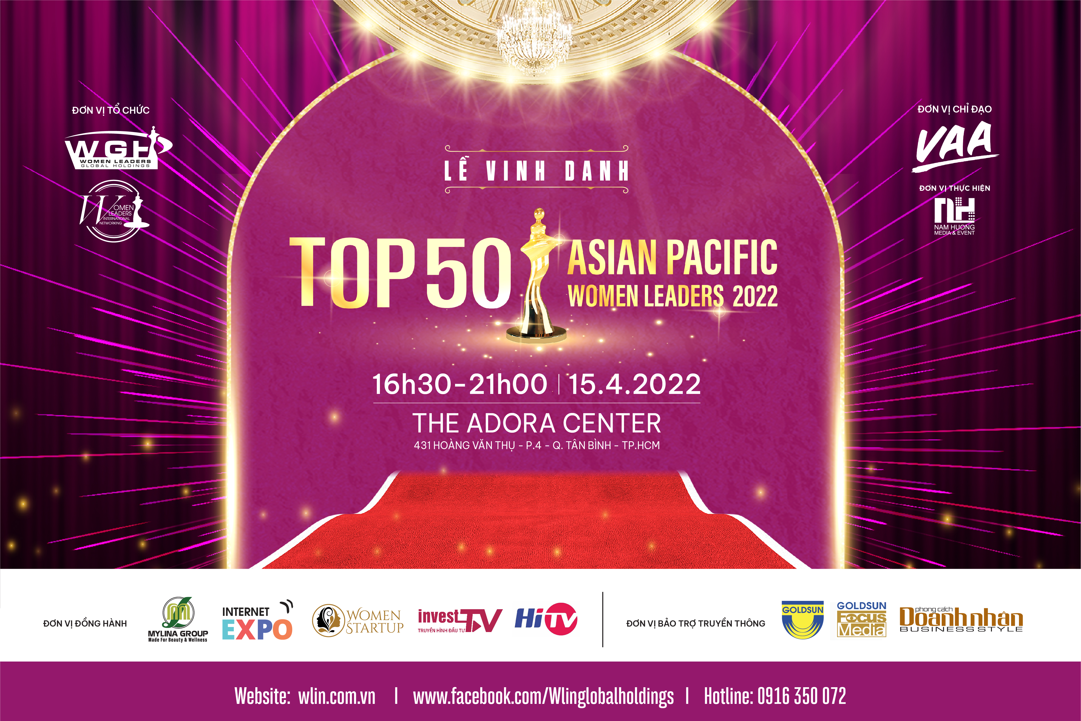 Top 50 Nữ Lãnh Đạo Châu Á – Thái Bình Dương 2022, giải thưởng cao quý dành cho các Nữ lãnh đạo Việt Nam và quốc tế