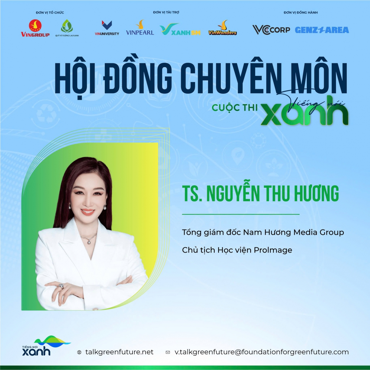 TS. Nguyễn Thu Hương – Cố vấn chuyên môn về hùng biện, tranh biện Tiếng nói xanh 2024